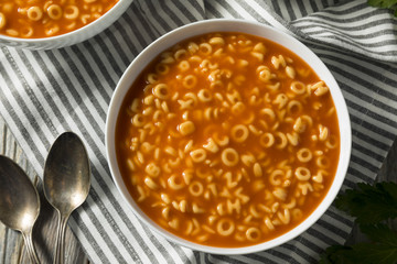 Wall Mural - Healthy Alphabet Soup in Tomato Sauce