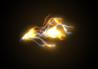 Poster - Bright branched lightning