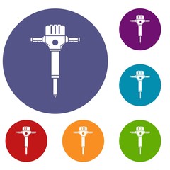 Poster - Jackhammer icons set
