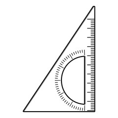 Poster - Ruler angle icon, outline style