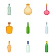 © ylivdesign - Emprty beer bottle icons set, cartoon style