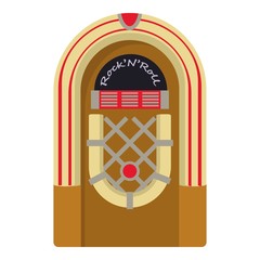 Jukebox icon, cartoon style