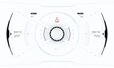 Wall Mural - Sci-Fi Virtual Reality Technology Hud Screen Design