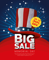 Wall Mural - big sale commercial label for memorial day