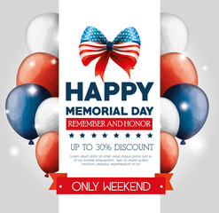 Wall Mural - big sale commercial label for memorial day