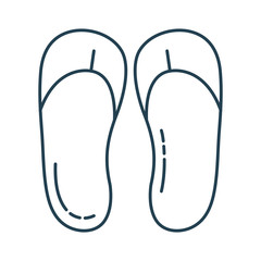 Poster - flip flops isolated icon