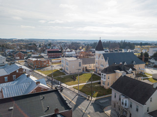 Aerials of Historic Littlestown, Pennsylvania neighboring Gettysburg