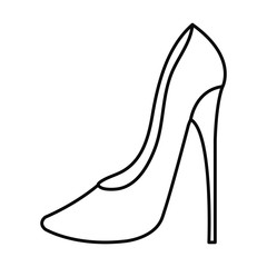 Sticker - femenine shoe heel elegant icon vector illustration design