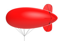 Advertising Blank Blimp Airship,inflatable Helium Balloon,inflatable Zeppelin. 3d Render Illustration.