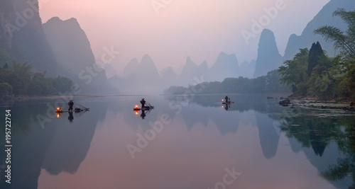 Fotografía The Li River, Xingping, China, scenic landscape