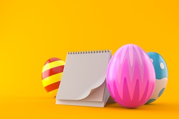 Sticker - Easter eggs with blank calendar