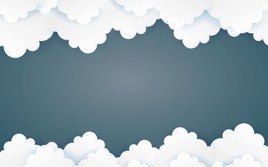 Wall Mural - Cloud Paper Style art vector illustration