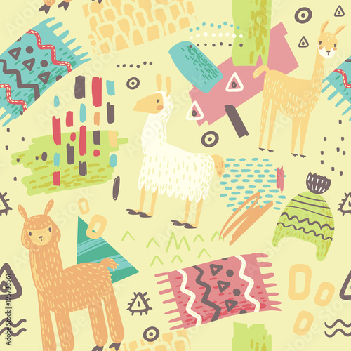 lamas-seamless-pattern-recznie-rysowane-streszczenie-tlo-z-alpaki-do-tkaniny-wlokienniczej-papier-pakowy-ozdoba-ilustracji