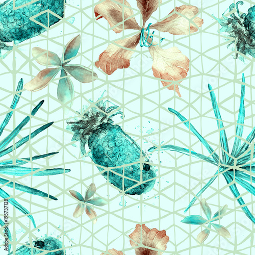 Naklejka na szybę Exotic geometry seamless pattern.