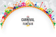 Vector illustration of the carnival funfair design.