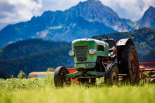 Old Tractor In The Alpine Meadows