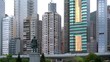 Hong Kong, Sun Yat Sen Statue in Sai Ying Pun blickt auf Hong Kong Island