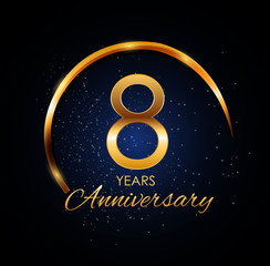 Wall Mural - Template Logo 8 Year Anniversary Vector Illustration