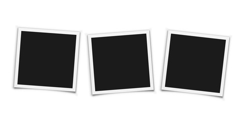 Wall Mural - vintage photo frames on white background. vector.