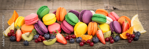 Colorful French macaroons Poster Mural XXL