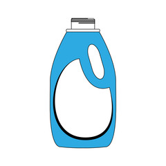 Sticker - Liquid detergent bottle vector illustration graphic design