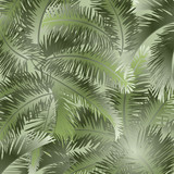Tropical palm leaves vector floral pattern background
