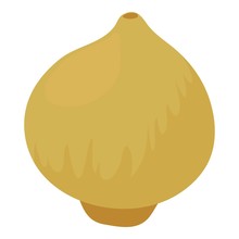 Puffball Mushroom Icon, Cartoon Style