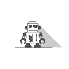 Sticker - robot tin toy , vector logo 