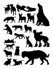 Wall Mural - Dogs detail silhouette. Vector, illustration. Good use for symbol, logo, web icon, mascot, sign, or any design you want.