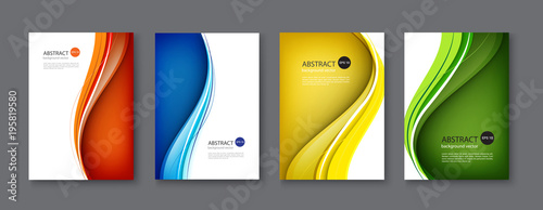 Fotomural Line abstract set background. Vector illustration.