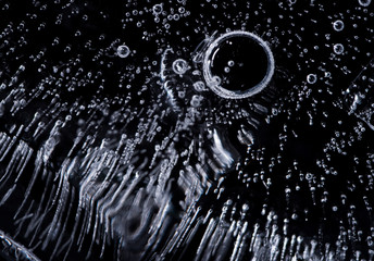 Wall Mural - Close up of Air Bubbles in Ice