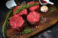 Raw Fillet Mignon Steaks