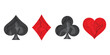 Set of suits deck of cards for playing poker and casino with modern design. Vector illustration.
