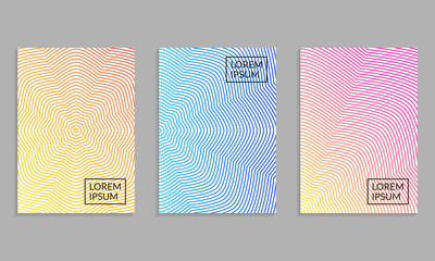 Wall Mural - cover design set. brochure template layout with gradients. abstract minimal covers. vector illustrat