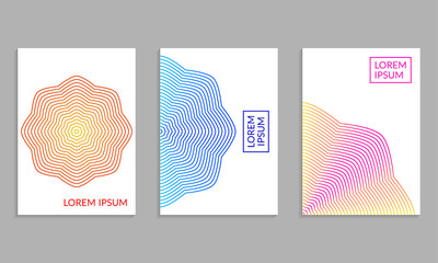 Wall Mural - cover design set. brochure template layout with gradients. abstract minimal covers. vector illustrat