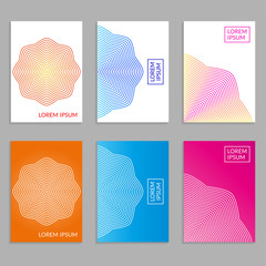 Wall Mural - cover design set. brochure template layout with gradients. abstract minimal covers. vector illustrat
