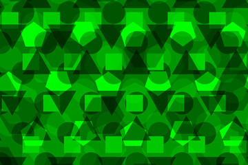 Wall Mural - Geometric abstract pattern - green, Polygons background
