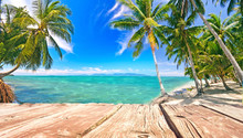 Ferien, Tourismus, Sommer, Sonne, Strand, Meer, Glück, Entspannung, Meditation: Traumurlaub An Einem Einsamen, Karibischen Strand :)