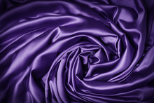 Silk Cloth Swirl Spiral Background, Purple Swirled Fabric Knot, Abstract Satin Drapes