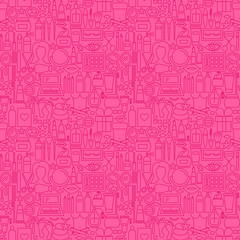 Poster - Cosmetics Line Seamless Pattern