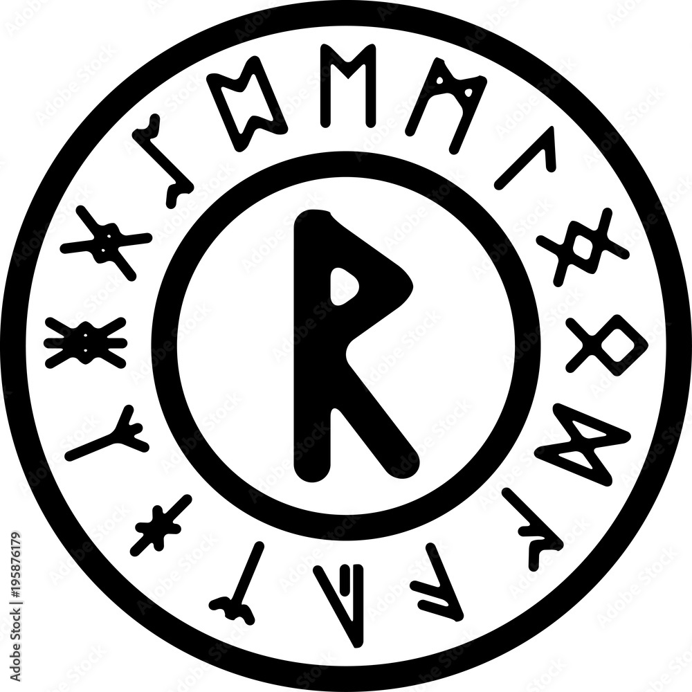 Печатьancient rad rune. vector illutration for design Stock Vector ...