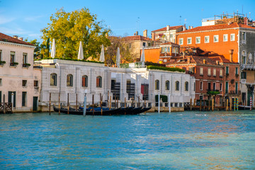 View of the Grand Canal at Venice Italy.