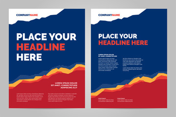 Wall Mural - Colorful Brochure template design for corporate presentation