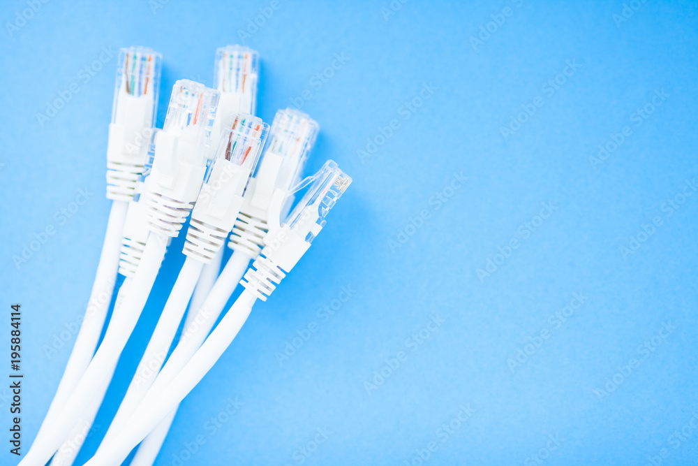 Access Point Cable Computer Corporate network concept. Set of ethernet switches, access points ...
