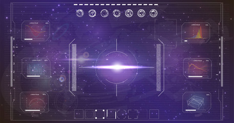 Aufkleber - radar screen. vector illustration for your design. technology background. futuristic user interface.