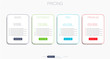 © vdoomik - Price list, hosting plans and web boxes banners design. three tariffs. interface for the site. ui ux vector banner for web app.
