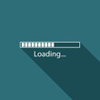 Loading icon isolated with long shadow. Progress bar icon. Flat design. Vector Illustration