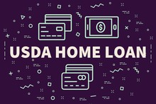 Conceptual Business Illustration With The Words Usda Home Loan
