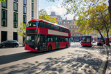 Fototapeta Londyn - Ad free London's red Bus