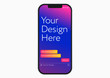 Mobile phone screen template mockup for UI application design - vector